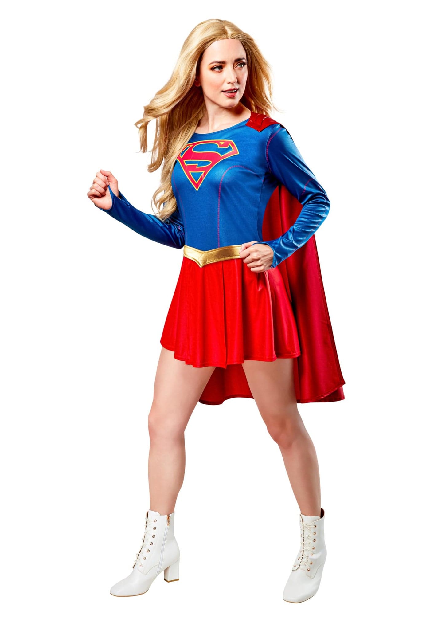 DC Superheroes Supergirl TV Series Supergirl Costume Dress for Adults by Rubies Womens Small