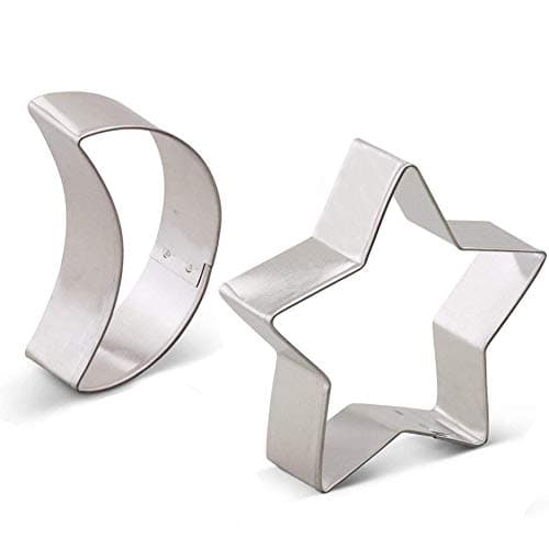 WOTOY Stars And Moon Biscuit Cake Night Sky Theme Cutting Mold Stainless Steel