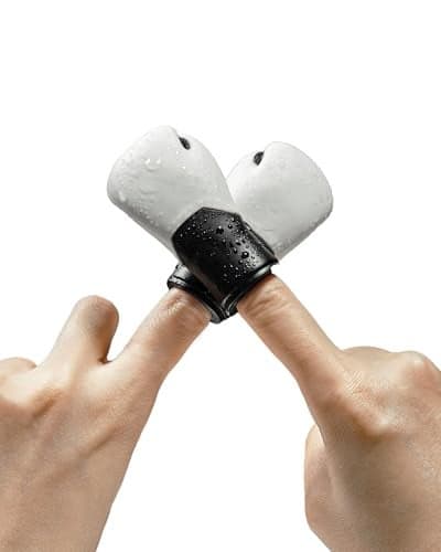 AQKILO Boxing Gloves Mini Finger Puppets Knock Out Your Stress Weird Stuff Random White Elephant Gifts White 2Pcs