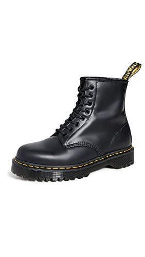 Dr. Martens Unisex's 1460 Bex Smooth Leather Platform Boot Combat, Black, 4.5