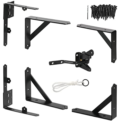 GoldOrcle Corner Brace Bracket Anti Sag Gate Frame Hardware Kit for Wooden Fence with Latch