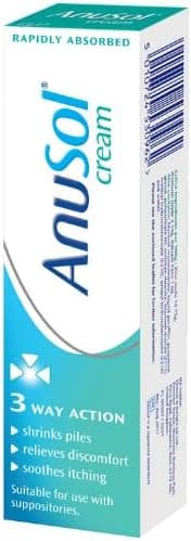 Anusol Cream for Haemorrhoids Treatment Shrinks Piles Relieves Discomfort and Soothes Itching 43g