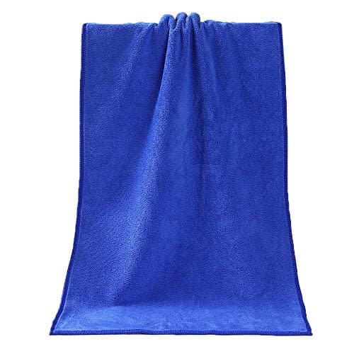 Lavish Street Cotton Bamboo Bath Towels for Home, Hotel & Spa, Super Soft Absorbent Antibacterial, 600 GSM, Full Large Size (Blue)