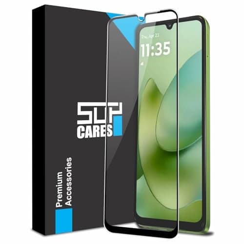 SupCares Tempered Glass for Motorola Moto G06 and Moto G06 Power (6.88 Inch) With Installation Kit | Military-Grade Gorilla Screen Protector | Edge to Edge Coverage | Black