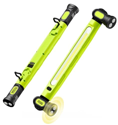 MechaniLite Under Hood Work Light Bar 3000LM LED Magnetic Light Bar with Hooks 5200mAh Cordless Rechargeable Hood Light Fathers Day Dad Gifts for MenMechanicCar RepairingGarageGreen1 Pack