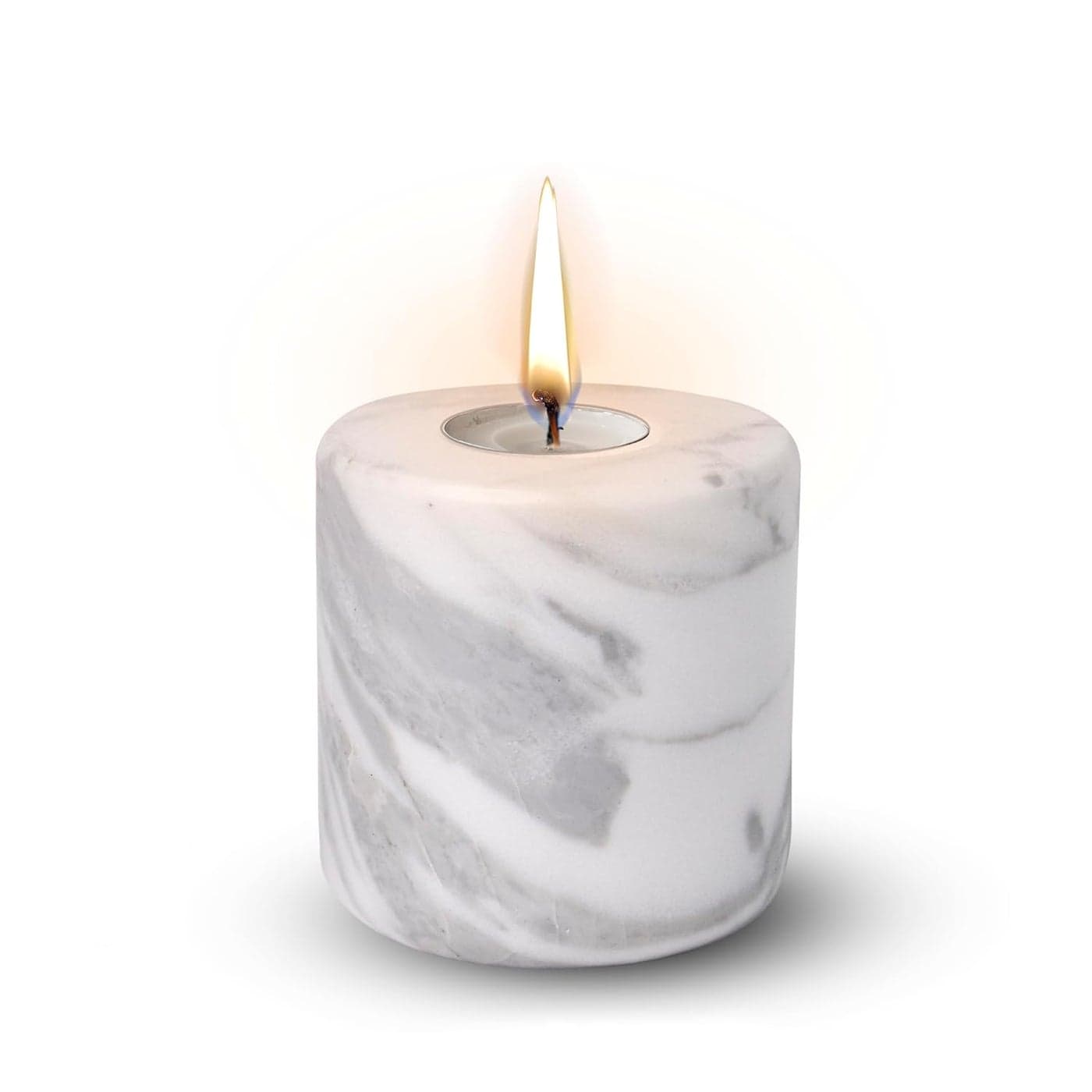 HANDICRAFT BAZAAR Marble Candle Holder for Home Decoration Candle Stand for Living Room Decor Round