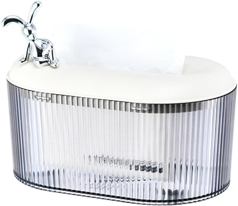 BLURISM Facial Tissue Paper Holder MultiFunctional Transparent Dressing Table Tissue Box Holder Organizer Storage Box Paper Napkin Holder Case Decorative Napkin Holder Tissue Holder Dispenser