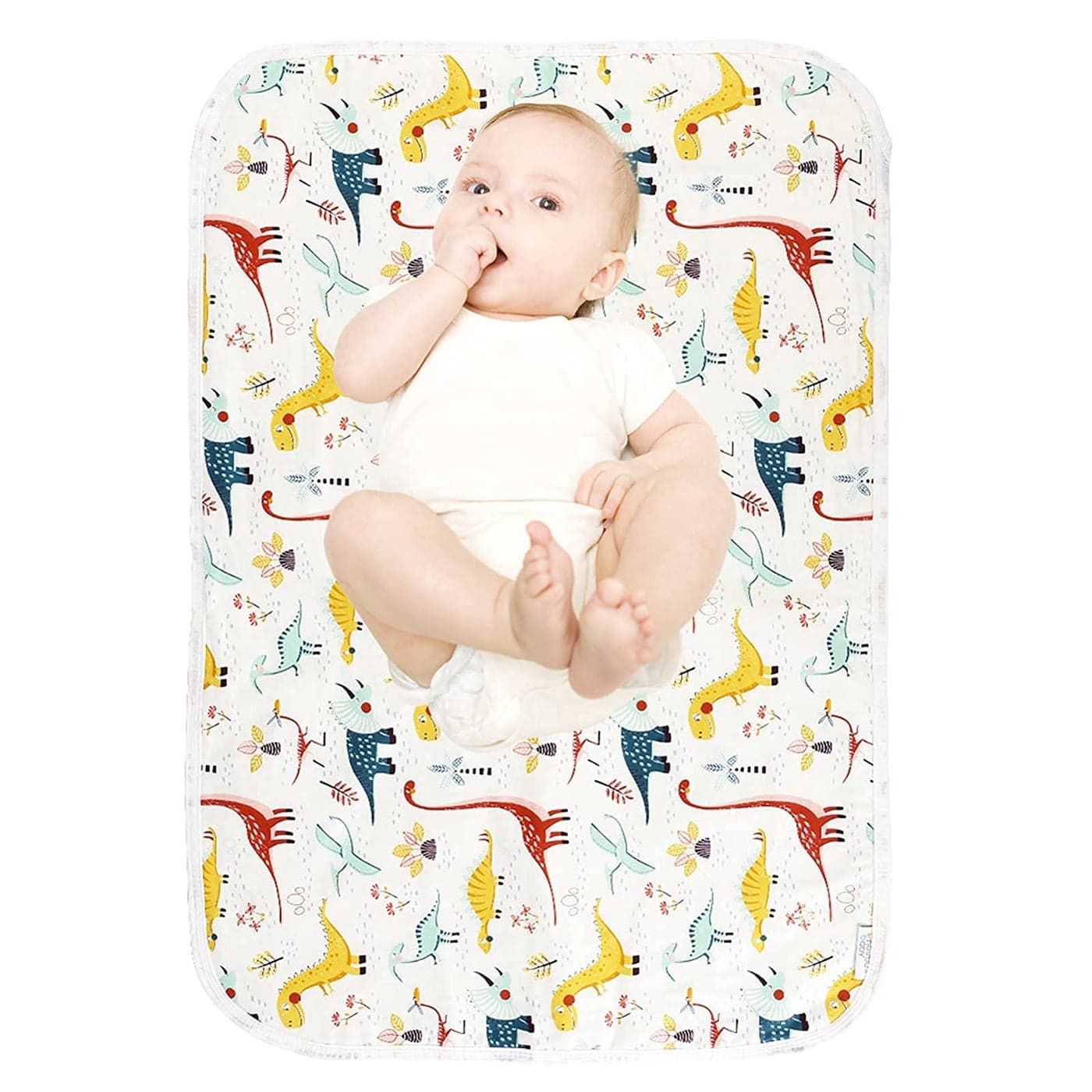 Baby Diaper Changing Pad 21 58 x 315 Waterproof Changing Pad Liners 2Pack Reusable Soft and Absorbent Portable Changing MatDinosaur2PCS