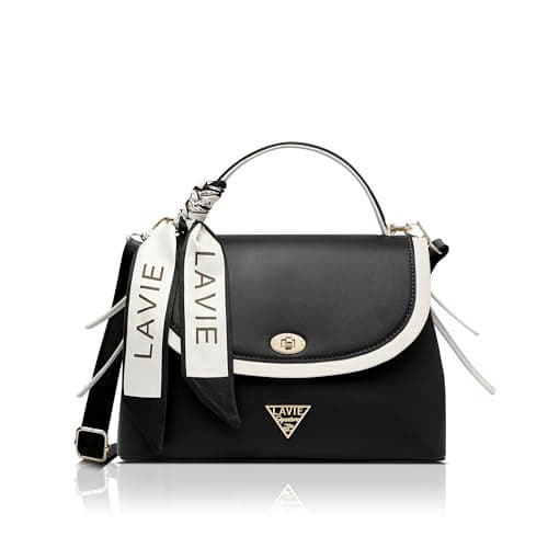 Lavie Signature Women's Plano 2C Flap Satchel Handbag for Women|Satchel Bag for Work|Ladies purse|Stylish Shoulder Bag|Gift For Women