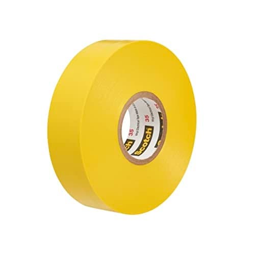 3M 35-Yellow-3/4x66FT Scotch #35 Electrical Tape 10844-BA-10, 3/4 inch by 66 Foot by 0.007 inch, Yellow