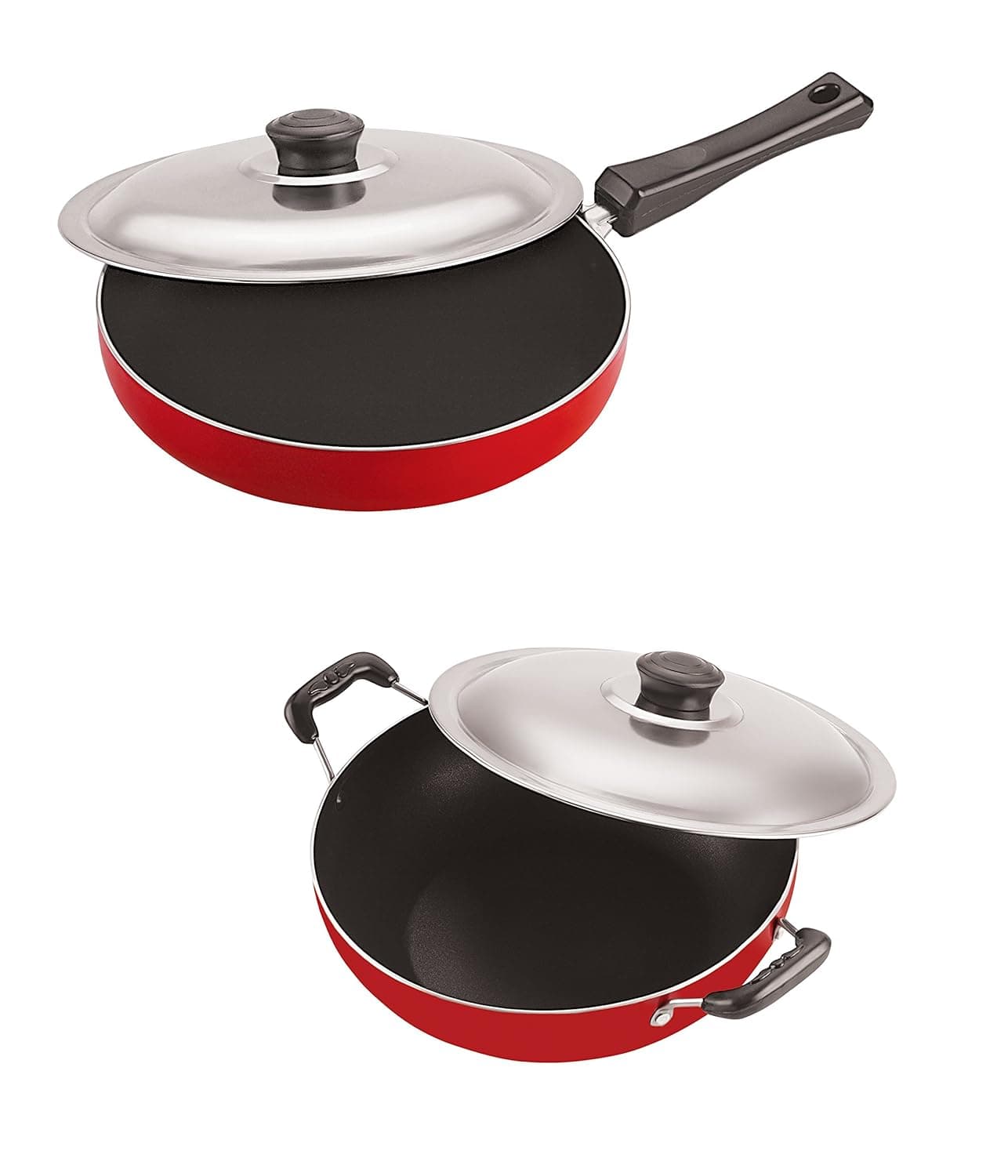 Nirlon Non-Stick Coated Highly Durable Aluminium Kitchenware Utencils Combo Gift Set Offer, 2.6mm_FP12_DKD(B)