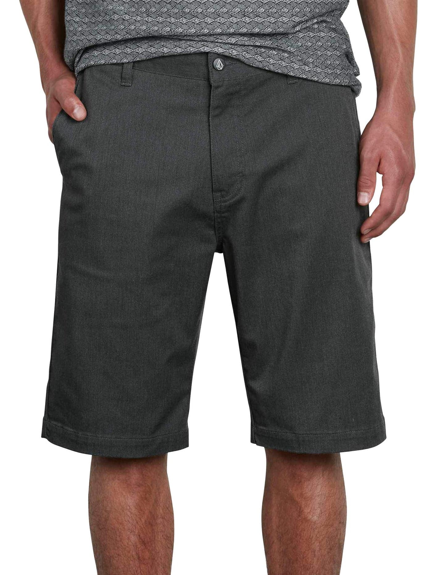 Volcom mens Vmonty Stretch Chino Shorts, Charcoal Heather, 29 US