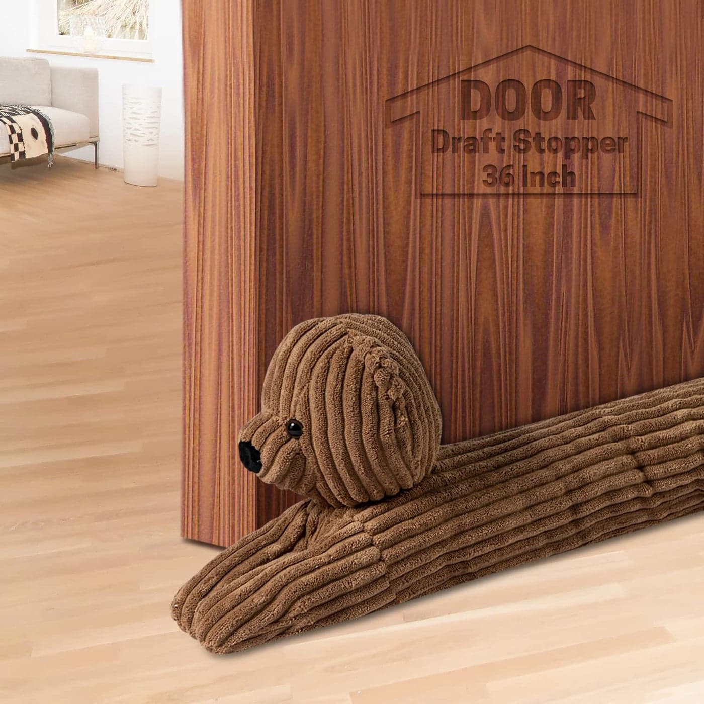SWISSELITE 36 Inch Under Door Stopper Decorative Door Noise Blocker Weighted 32 Pounds Animal Air Draft Stopper Soundproof Energy Saver for Door Window