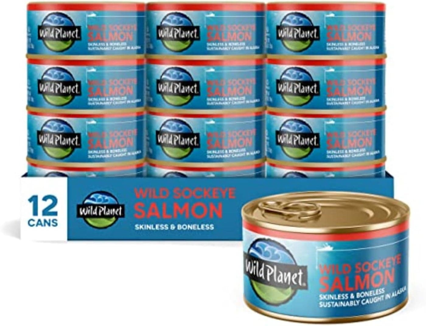 Wild Planet Wild Sockeye Salmon - Canned, Skinless & Boneless