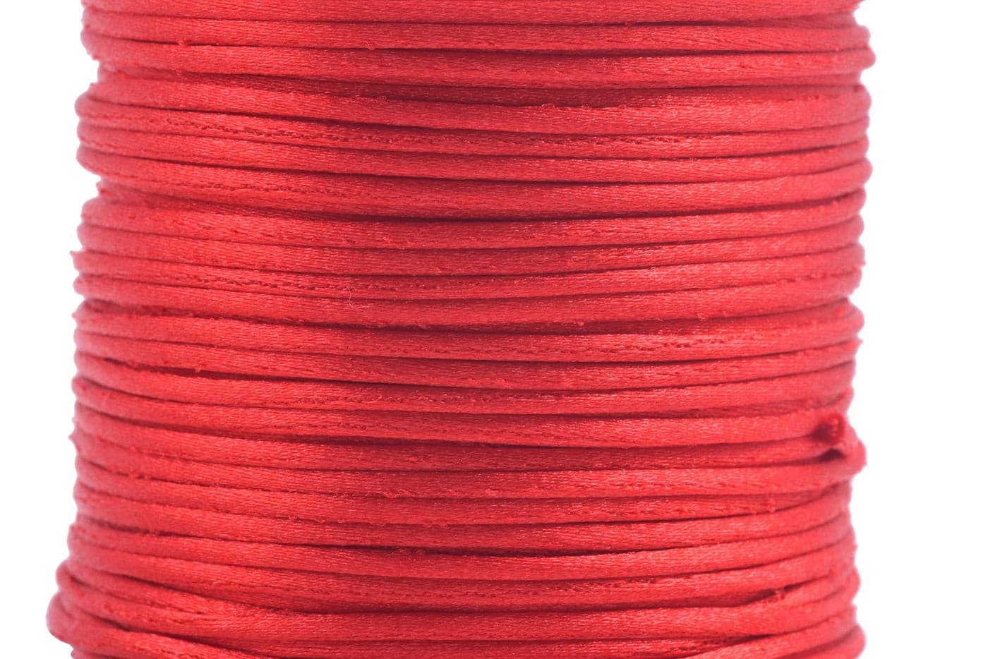 KONMAY 80 Yards 10mm Nylon Rattail Satin Silk Trim Cord Beading String for Chinese Knotting Kumihimo Beading Macram Jewelry Making Red