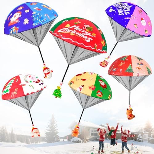 CPSYUB Christmas Toys Stocking Stuffers for Kids Min Parachute Toys Gifts for 4 5 6 7 8 9 10 12 Year Old Kids Boys Girls Bulk Goodie Bags Stuffers for Party Favors Fillers Flying Game