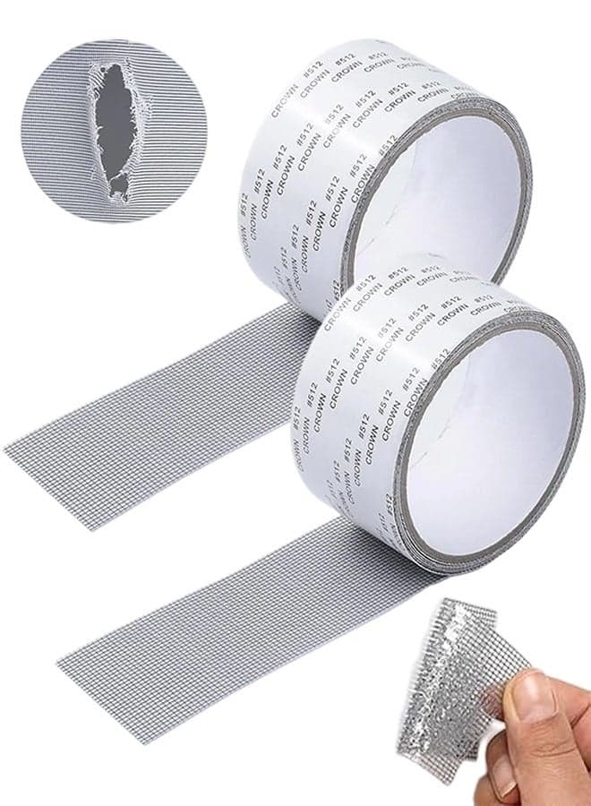 2025 New Strong Adhesive Screen Repair Tape, Screen Repair Kit Window Screen Repair Tape, Fiberglass Screen Tape Mesh Repair Suitable for mesh Doors and Windows Gray