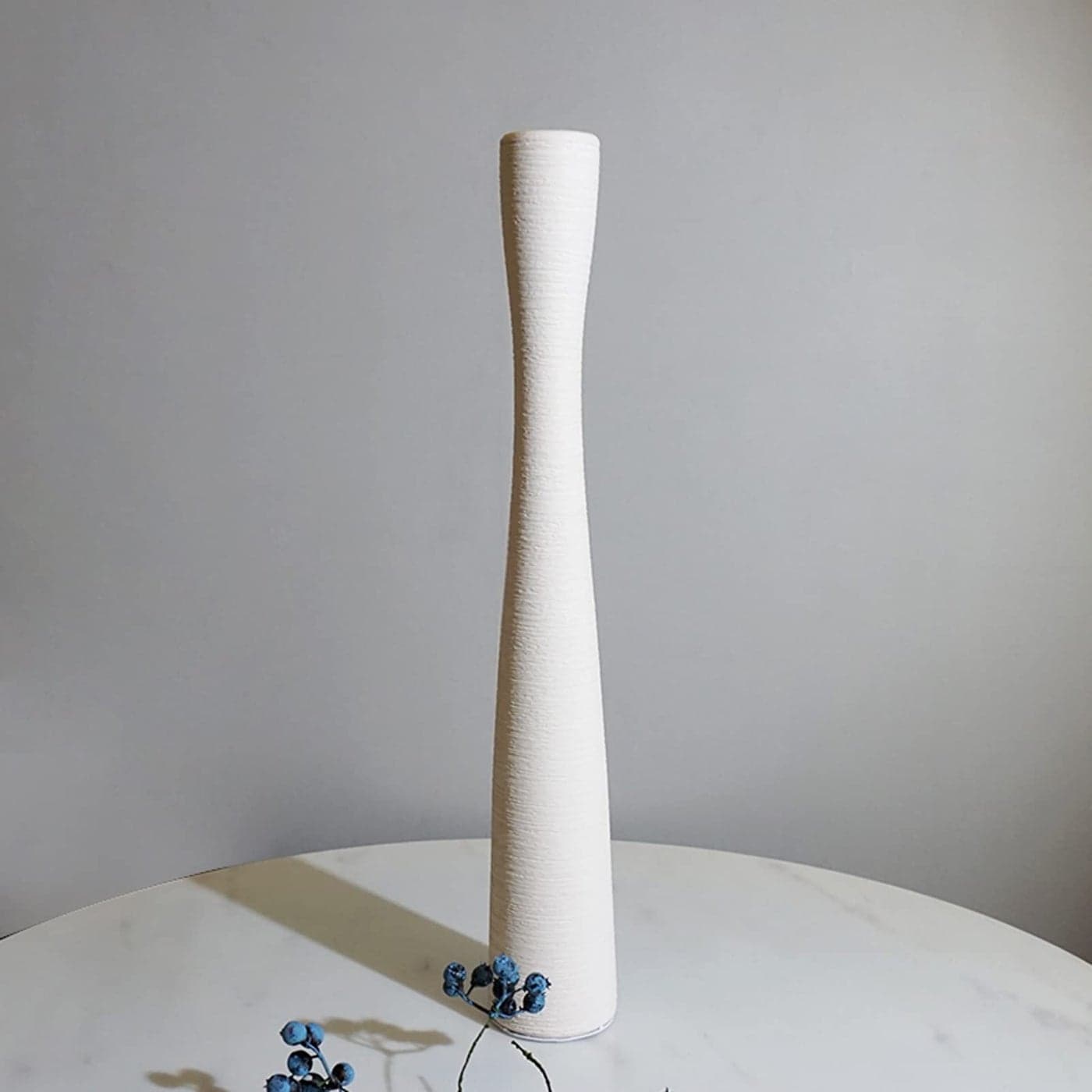 AETVRNI White Ceramic Vase20 Tall Floor VaseModern Minimalist Slender Flowers Vases for Branches and Dried FlowersSkinny Long Vases for Decorative Fireplace Bedroom Kitchen Living Room
