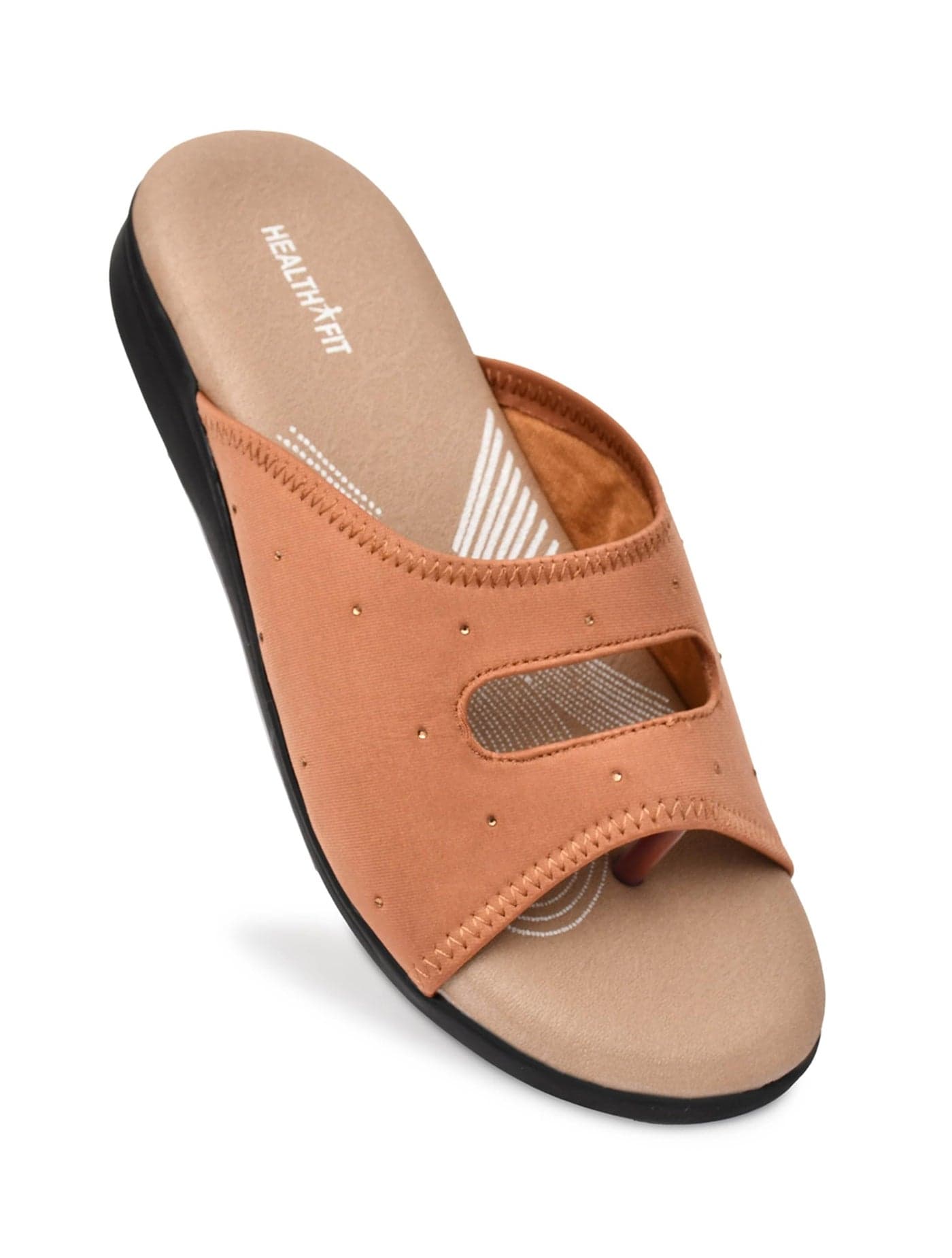 EXTRA SOFT Women's Comfortable Memory Foam Doctor Slippers/Flip-Flops|Fashionable Casual & Stylish|Lightweight & Breathable|Outdoor Synthetic Casual Chappals Sandals Ladies & Girls HF25TAN UK-8