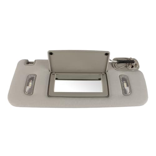PEVAST Right Passenger Side Sun Visor with LED Lights Compatible with 2014-2019 GMC Sierra/Sierra Denali 1500 2500 3500 2014-2019 Chevrolet Silverado 1500 2500 3500 Sunvisor Replace 23459643(Gray)