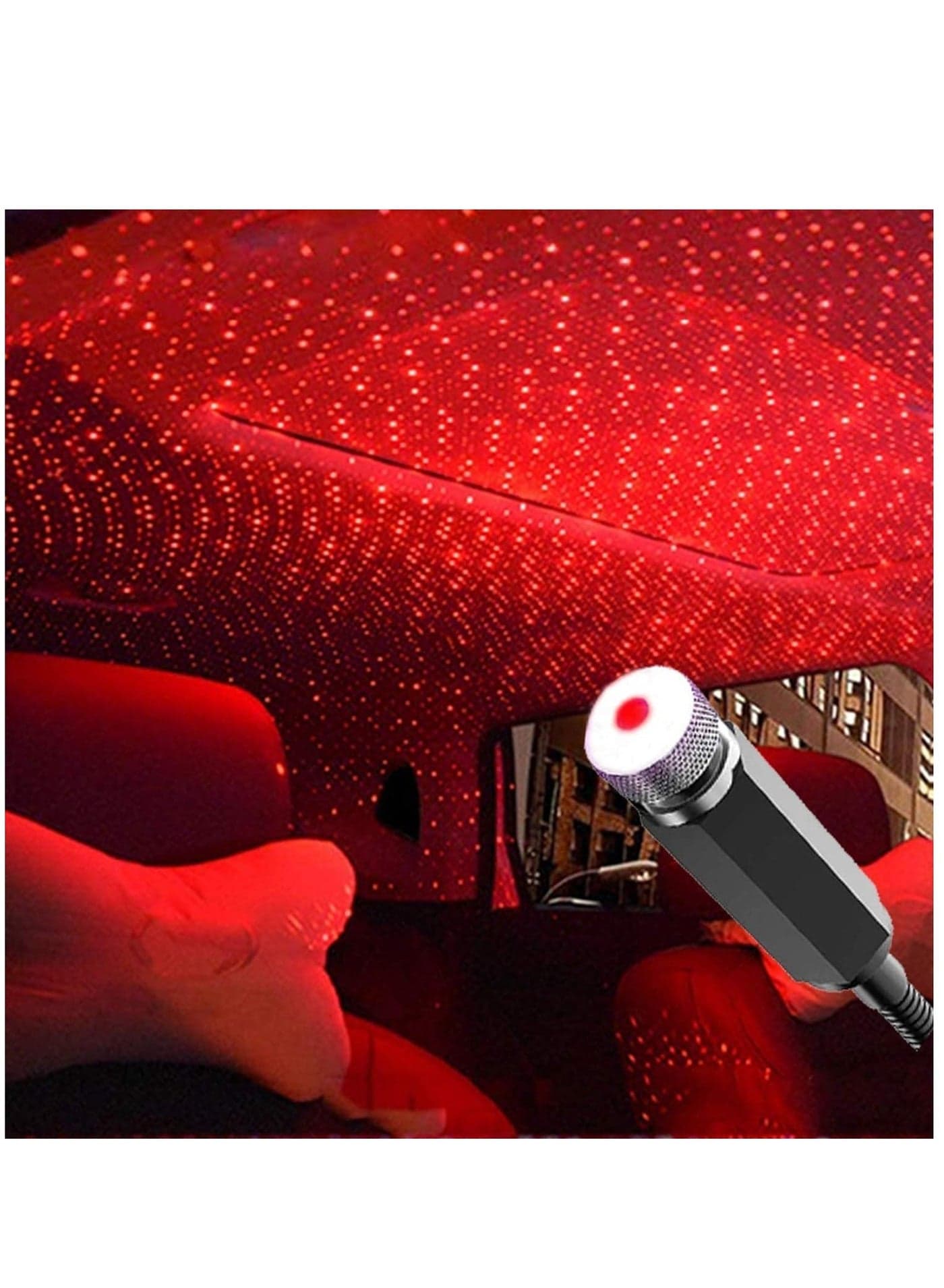 Star Projector Night Light, Adjustable Auto Roof Interior Car Lights Romantic Starry Projector Lights Mini USB LED Night Light for Room Ceiling, Car, Wedding, Party Decoration