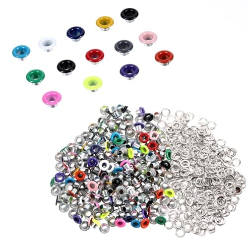 210 Set 5mm Eyelets and Grommets for Paper Crafts 316 inch Colored Metal Eyelets Grommets with Washers Round Eyelets for Paper Crafts Fabric Leather Craft Shoes Clothes Eyelets Hats Tents Repair