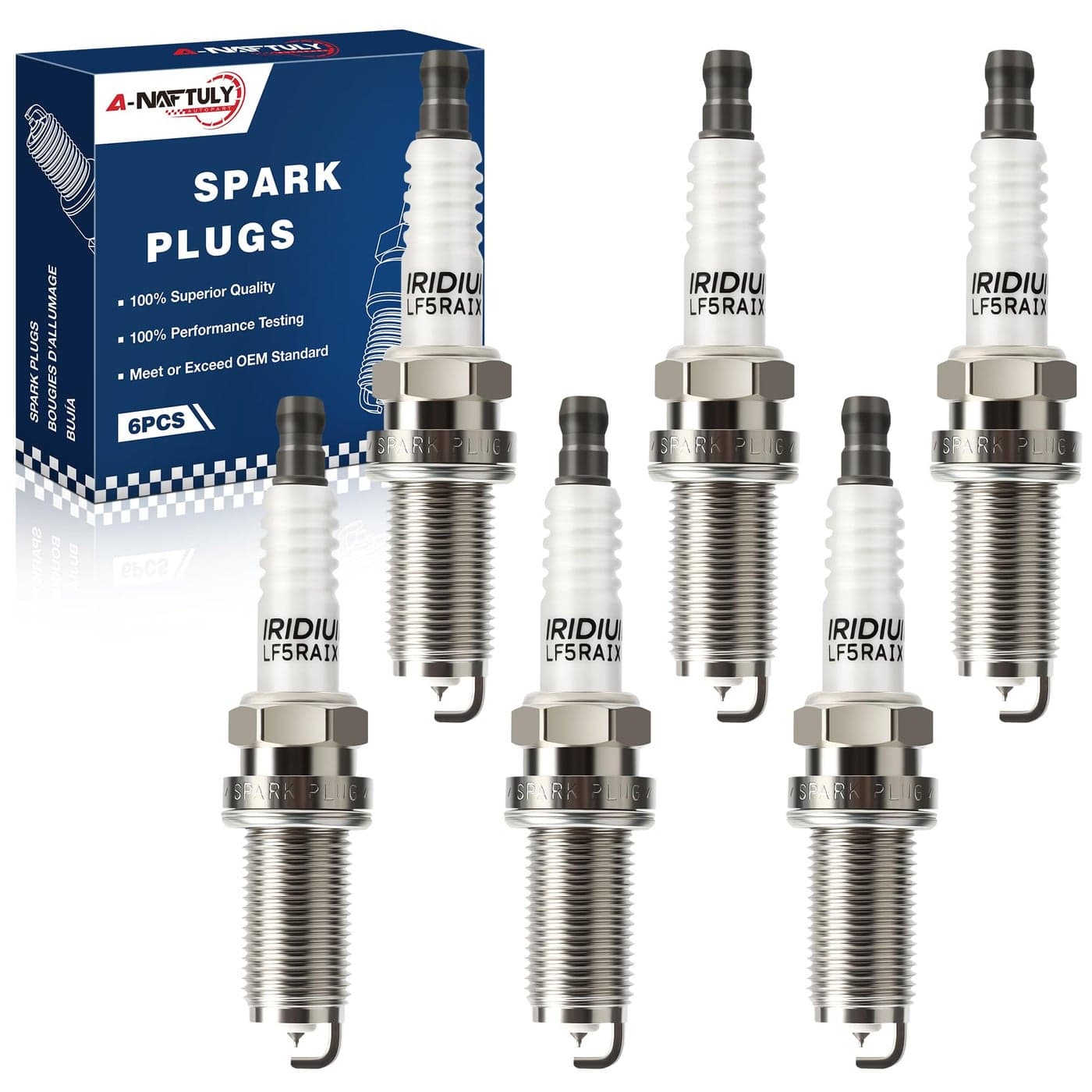 Iridium Spark Plugs 6 Pack 4469 LFR5AIX11 Fits for 2002 2003 2004 2005 2006 Nissan Altima 35 Maxima Murano Pathfinder Frontier Quest Xterra Infiniti G35 FX35 M35 I35 V6 35L Spark Plug