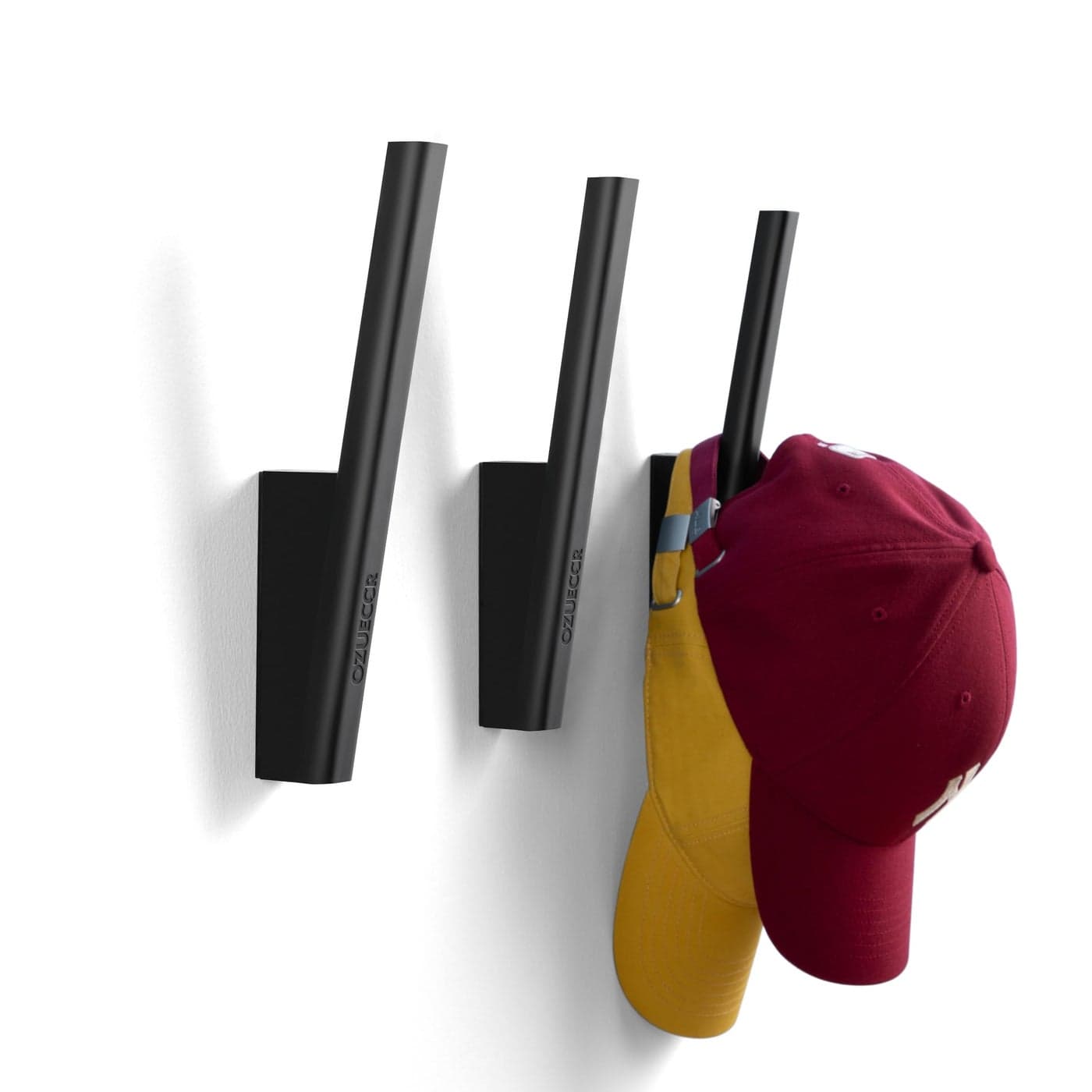 Ozueccr Hat Rack for Baseball Caps Wall Mounted Vertical Hat Holder MultiPurpose Wall Hook Closet Cap Organizer Sturdy Compact Easy to Install