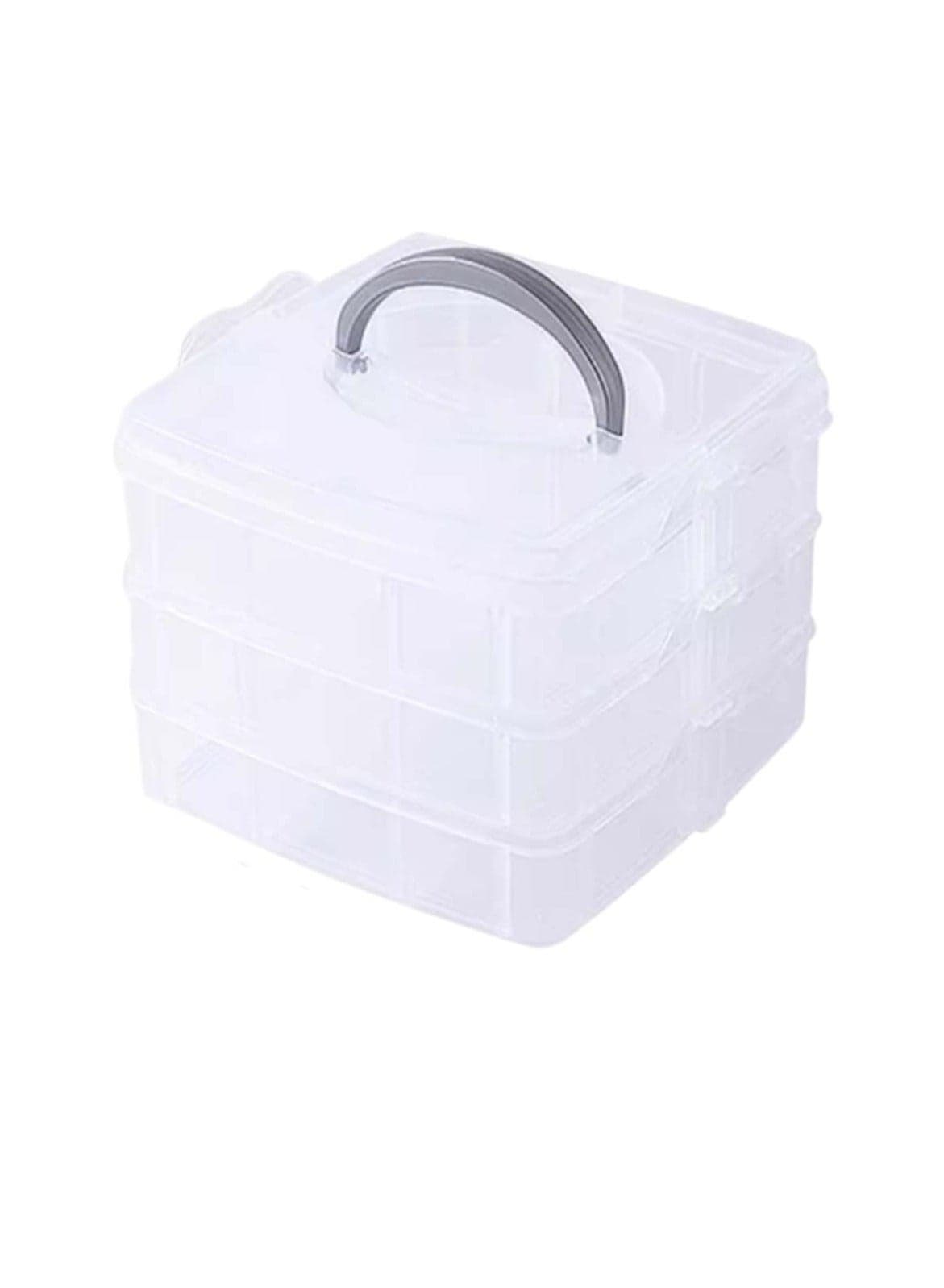 Three-Layer 30-Grid Portable Detachable Storage Box