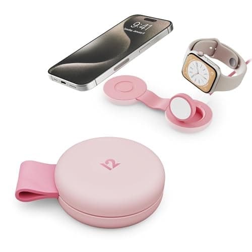Butterfly SE 2in1 Compact Foldable Wireless Travel Charger 15W MagSafe Duo Charging for iPhone Airpods and Apple Watch Pink