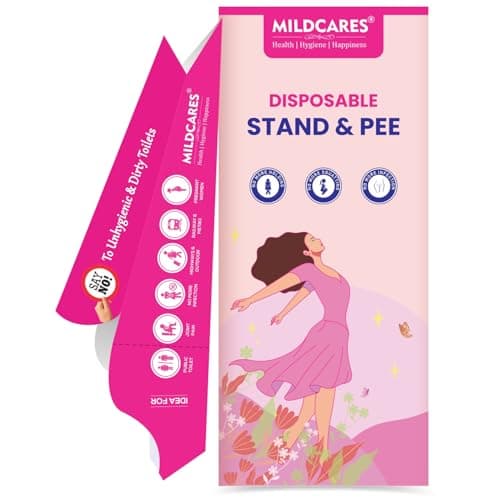 MildCares Disposable Stand & Pee for Women | Female Urination Device for Travel, Pregnancy, Camping, Joint Pain & Public Toilets | UTI Protection | Leak-Proof, Travel-Friendly Hygiene Funnels | Pack of 1 (10 Funnels)