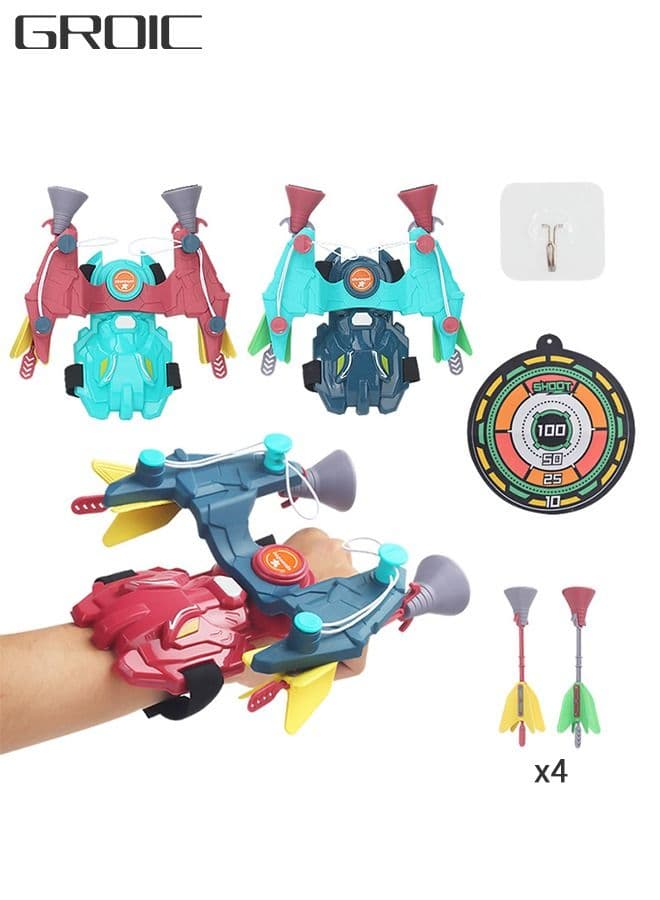 30CM Dart Board,2 Sticky Bow and Arrow Launcher,4 Darts,1 Hook,Toys Gifts for Boys & Girls,Indoor Outdoor Party Sports Play Shoot Games