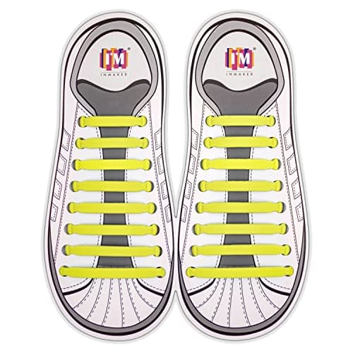INMAKER No Tie Shoe Laces for Adults and Kids, Elastic Shoelaces for Sneakers, Rubber Silicone Tieless Laces