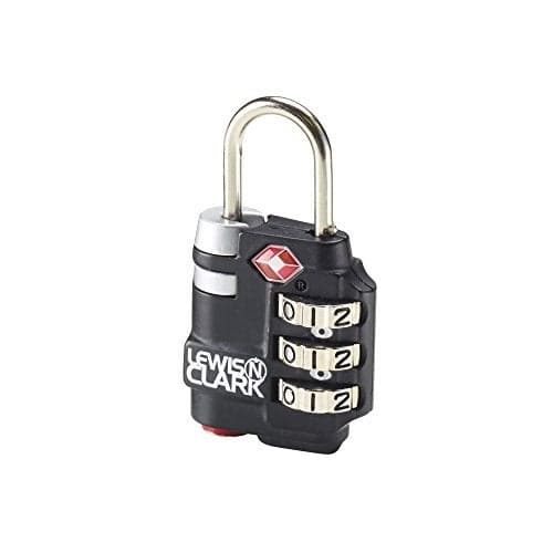 Lewis N. Clark Travel Sentry Indicator 3-dial Lock, Black