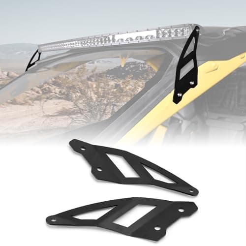 WeiSen 50" Roof LED Curved Light Bar Mount Bracket Plate Compatible with Can Am Maverick R All Models 2024-2026