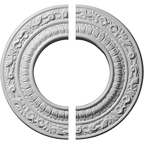 Ekena Millwork CM08AD2 8 1/8"OD x 4 1/8"ID x 1/2"P Andrea Ceiling Medallion, Fits Canopies up to 4-1/8", 2 Piece