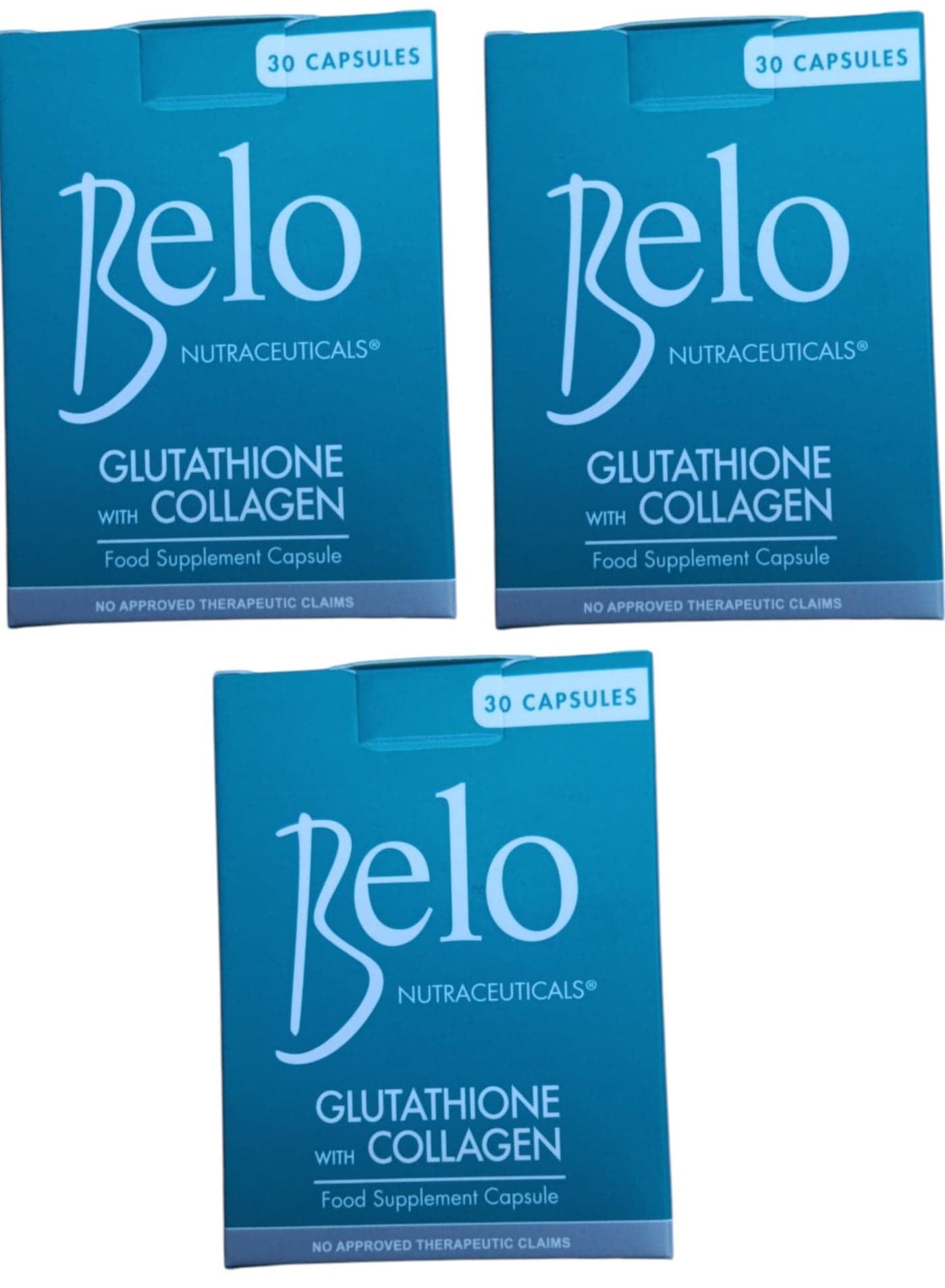 Pack of 3 Nutraceuticals Glutathione + Collagen, 30 caps