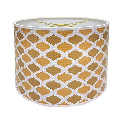 Royal Designs, Inc. Trendy Decorative Handmade Drum Shade, Made in USA, 10in, HBC-8028-10, Two Tone Camel