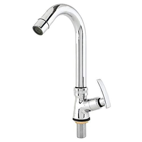 JAGGER JSN22 Table/Deck-Mounted Swan Neck Wash Basin with Wall Flange and Teflon Tape