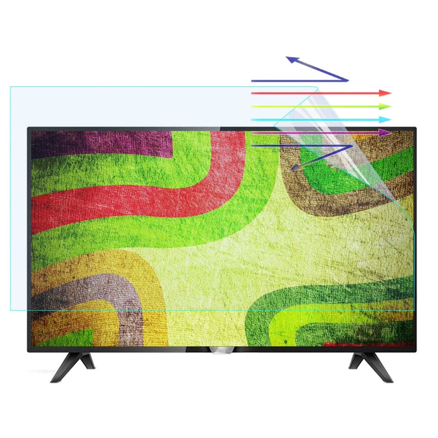 JC JCSKY 43 Inch Anti Glare TV Screen Protector Indoor LED LCD TV Anti Blue Light Filter Film AntiScratch Injury Against Radiation TV Guard Relieve Eye Fatigue Matte 43in942529mm