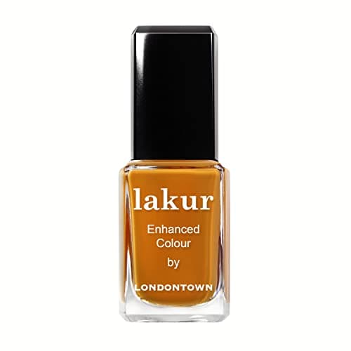 LONDONTOWN Lakur Nail Polish Orange Yellow Bees Knees 04 Fl Oz LongLasting StreakFree ChipResistant 21 Free NonToxic Vegan Nail Color Strengthens Hydrates Nails