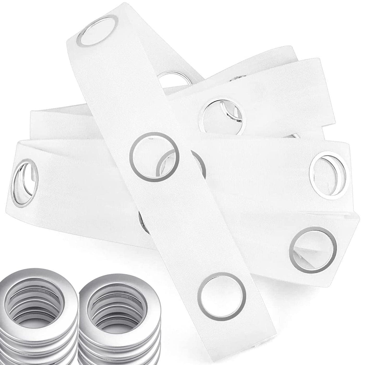 10M109Yards Eyelet Curtain Tape60 Rings Accessories Sewing Silver Curtains BlindsDrapery Curtain Heading Grommet Tape for Perforated Curtains Header DIY Decoration