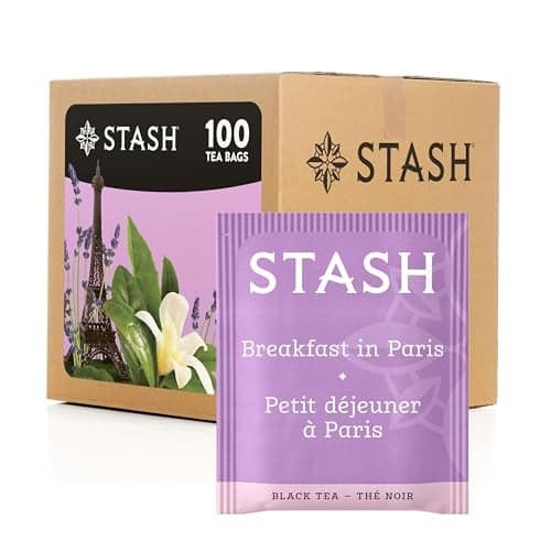 Stash Tea Breakfast in Paris Black Tea Box of 100 Tea Bags