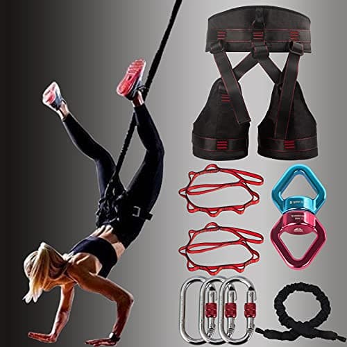 DASKING Natural Latex Resistance Bands Set 3Level for Suspension Trainer for Home Gym Yoga Recovery Adjustable Harness Exercise Guide