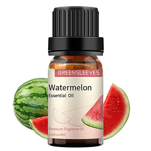 GREENSLEEVES Watermelon Essential Oil, 10ml Pure Plant-Based Fragrance Oil for Aromatherapy, Essential Oils for Diffuser, Air Freshener, Massage, Bath Bomb, Scented Candle Soap Making