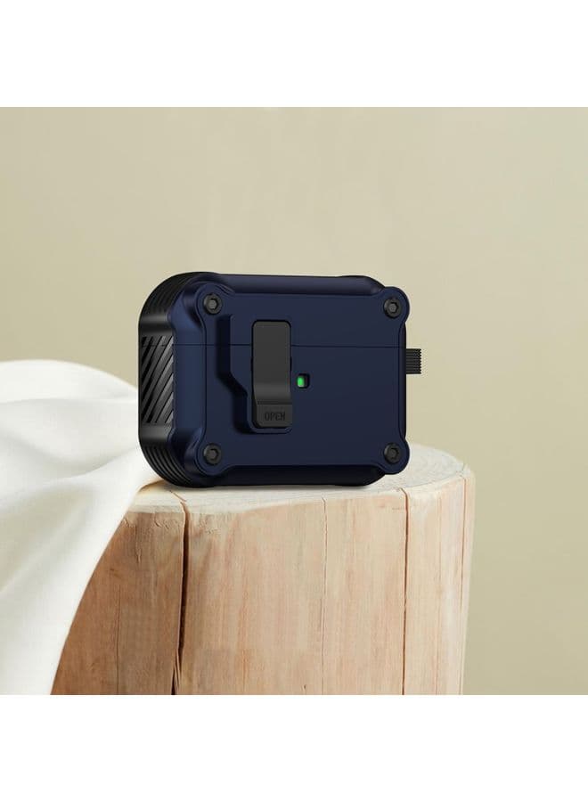Case Cover For AirPods Pro Eagle Shockproof Earphone Protective Case with Switch Royal Blue