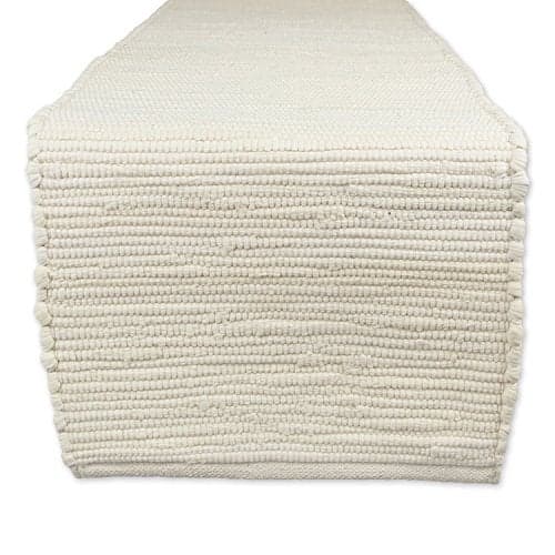 DII Handmade Chindi Tabletop, Reversible and Machine Washable, Table Runner, 14x72, Natural
