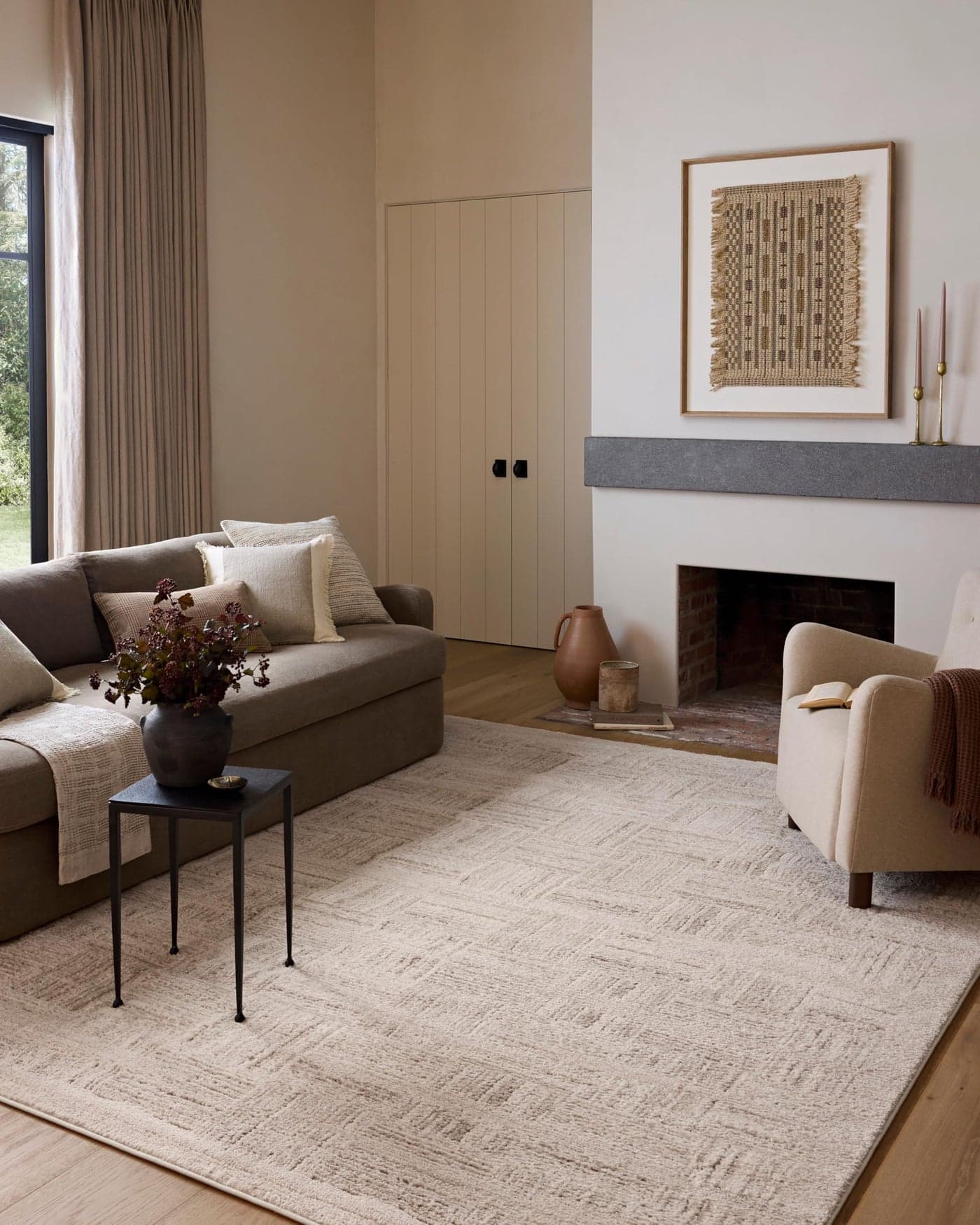 Loloi Amber Lewis Monty Collection MOT01 IvoryTaupe 27 x 80 50 Pile Height Runner Rug