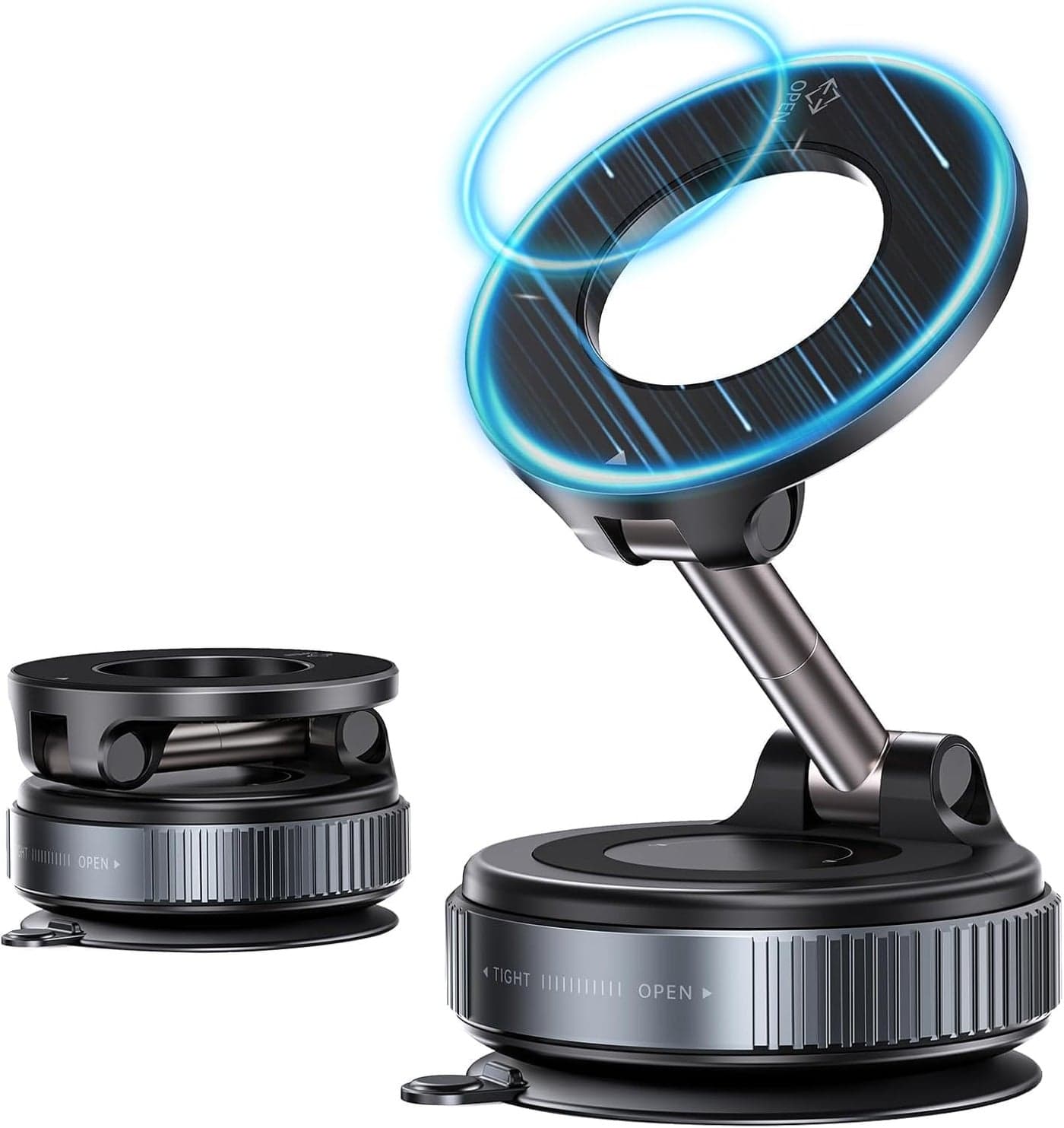 ZEXREL® 360° Vaccum Magnetic Phones Holder, Magnetic Car Phone Mount,Hands-Free Suction Cup Holder for Gym/Mirror/Shower,Mount Compatible All Mobile- (Car Holder 009)
