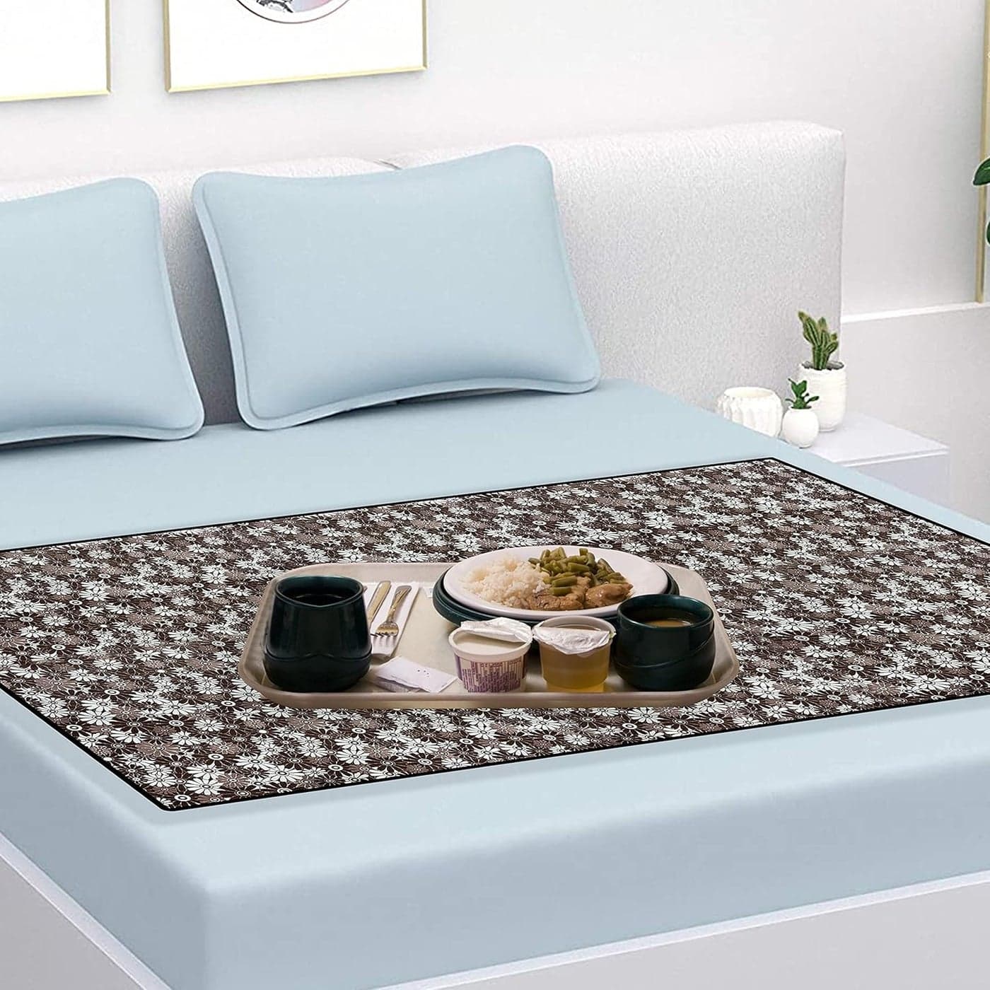 Wings Star Bed Server Food Mat Stain Free Oil and Waterproof Bed Server Food Mat Mattress Protector Bed Server 27x40 Inches KUM119